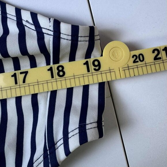 Kona Sol Navy & White Striped One-Piece Swimsuit – Size XL - Picture 11 of 11